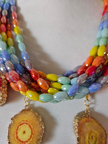 COLLAR CRISTALES MULTICOLOR